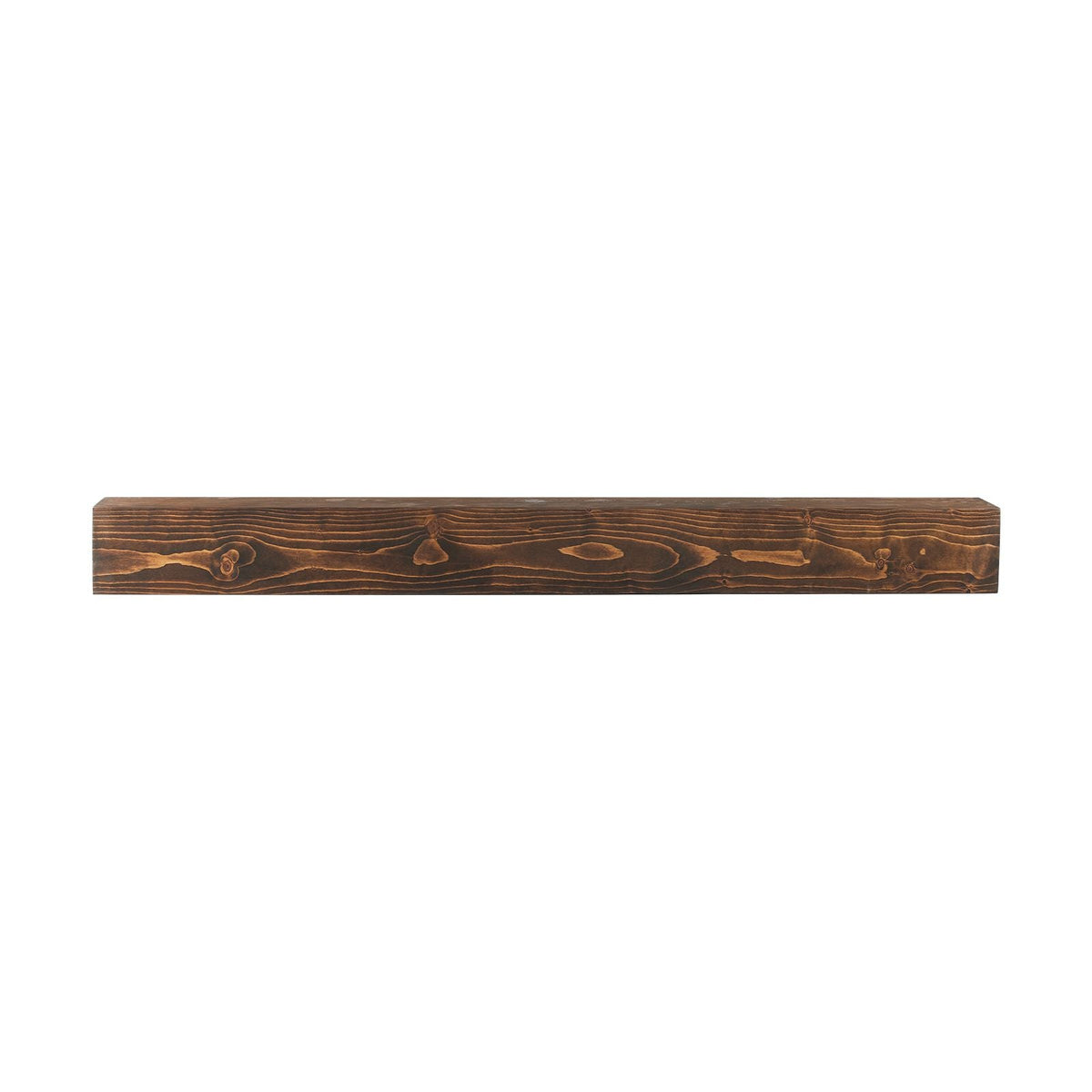 Fireplace Mantel, 84" x 8" x 6", 50 lbs Weight Capacity, Natural Wood Mantel for Over Fireplace, Wall Mounted Floating Farmhouse Shelf, Handcrafted Fireplace Mantel for Wall Decor, Natural Brown