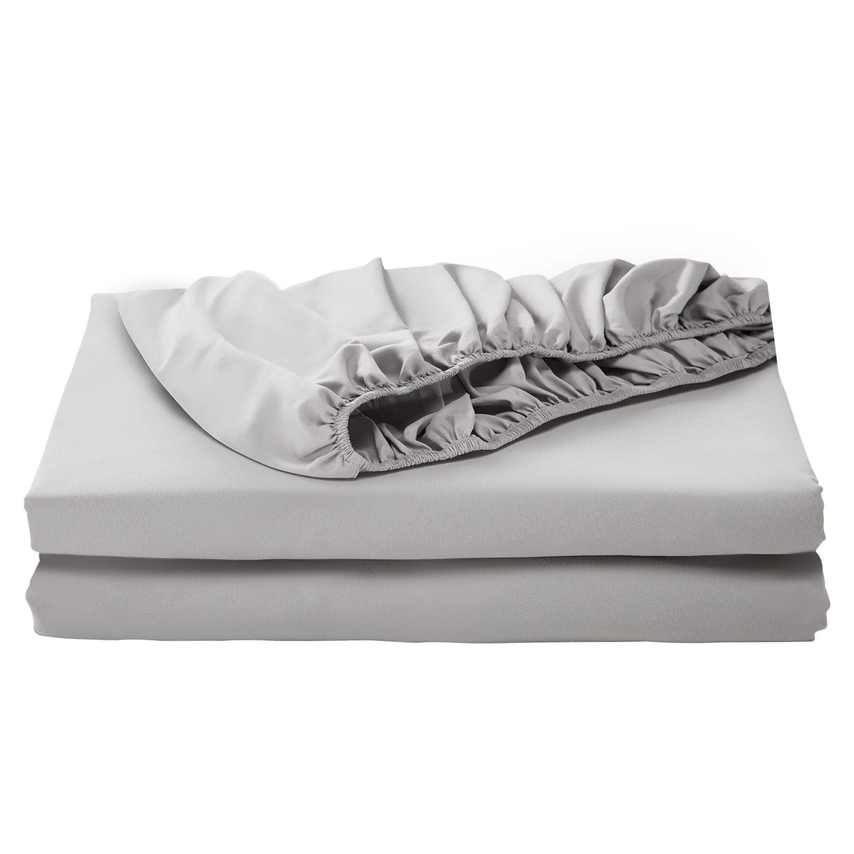 Fitted Sheet, 1 Set of 2 Pieces, Twin Size Elastic Fitted Sheet with High-Quality Microfiber, Wear-Resistant & Breathable Twin Fitted Sheet with Single-Sided Brushing, Fit for 15 in Mattress