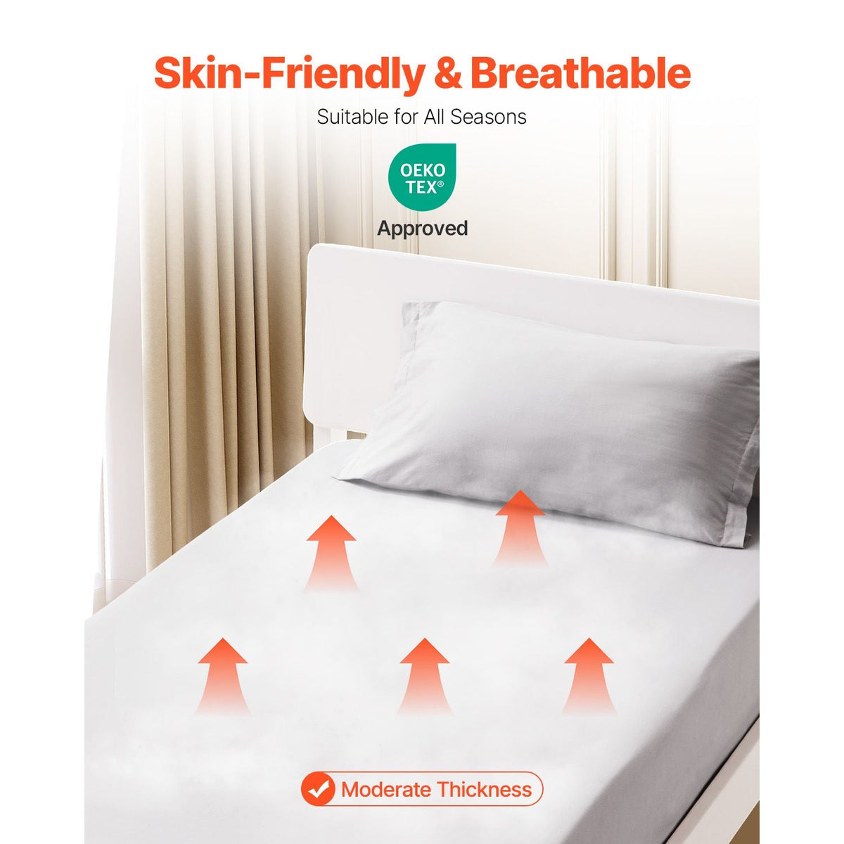 Fitted Sheet, 1 Set of 2 Pieces, Twin Size Elastic Fitted Sheet with High-Quality Microfiber, Wear-Resistant & Breathable Twin Fitted Sheet with Single-Sided Brushing, Fit for 15 in Mattress