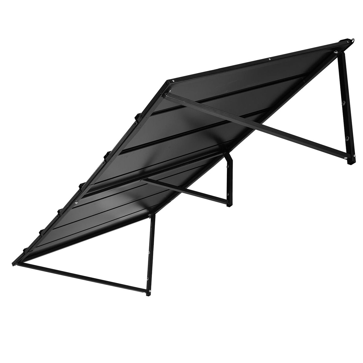 Fixed Metal Awning 80 x 36 in, Window Awning Door Canopy, Stable Triangle Steel Frame Exterior Awnings Rain, and Snow Sunlight Protection for Door Entrance, Windows, Porches, Balconies