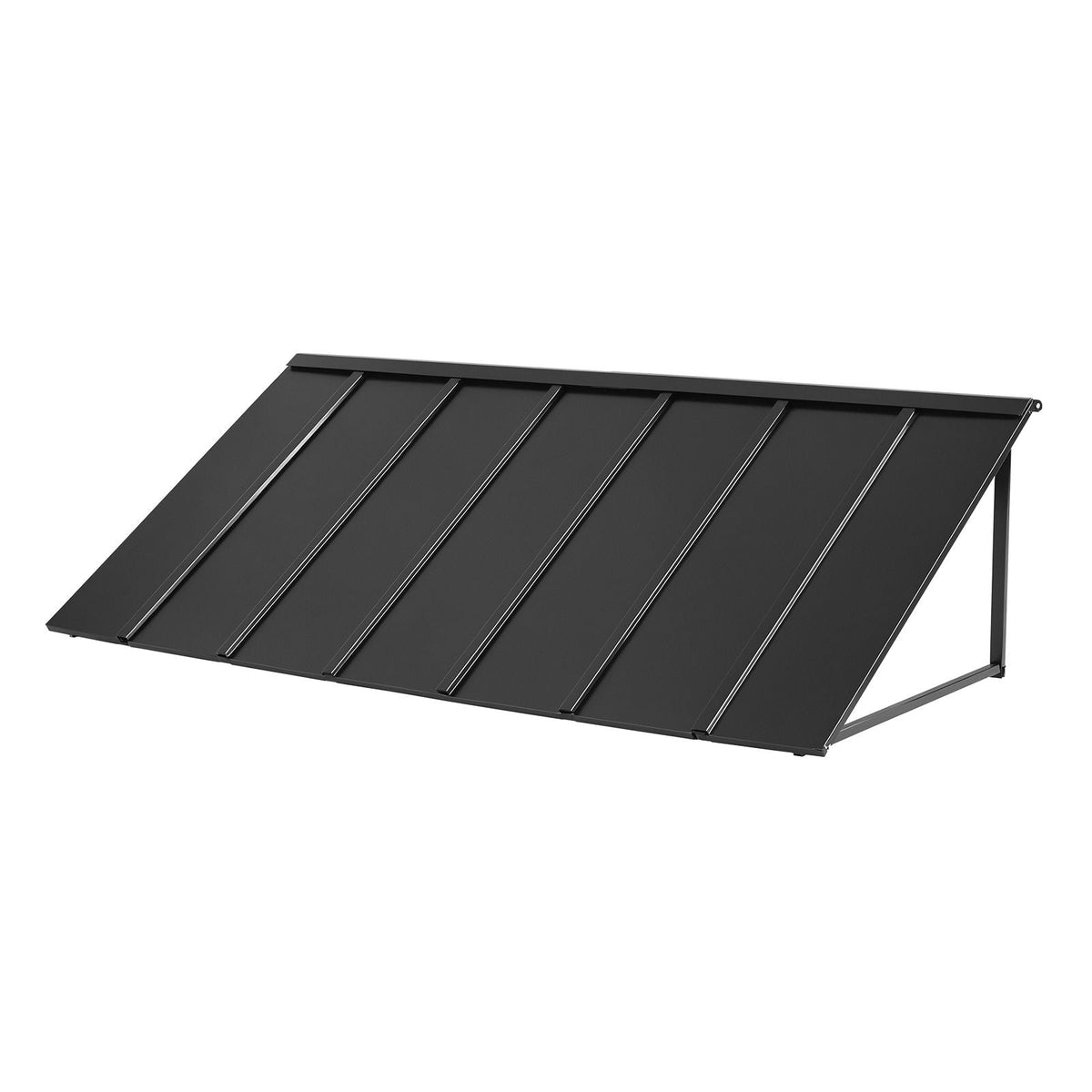 Fixed Metal Awning 80 x 36 in, Window Awning Door Canopy, Stable Triangle Steel Frame Exterior Awnings Rain, and Snow Sunlight Protection for Door Entrance, Windows, Porches, Balconies