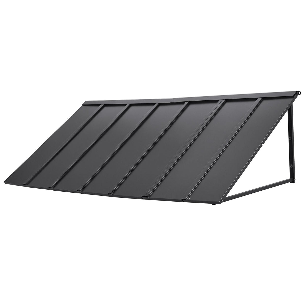 Fixed Metal Awning 80 x 36 in, Window Awning Door Canopy, Stable Triangle Steel Frame Exterior Awnings Rain, and Snow Sunlight Protection for Door Entrance, Windows, Porches, Balconies
