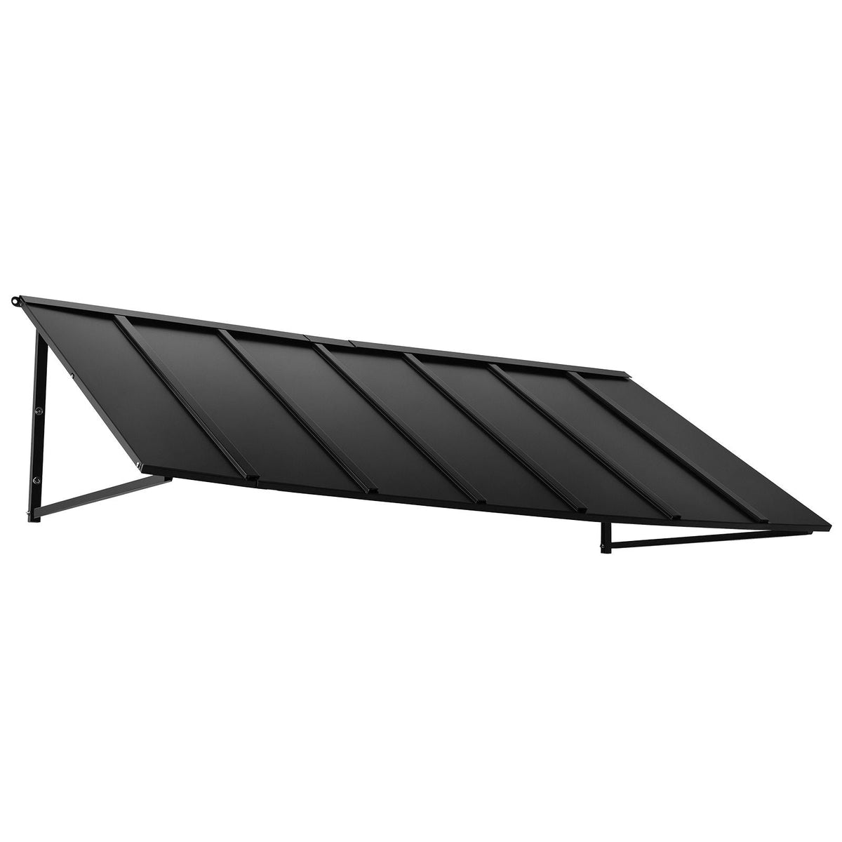 Fixed Metal Awning 80 x 36 in, Window Awning Door Canopy, Stable Triangle Steel Frame Exterior Awnings Rain, and Snow Sunlight Protection for Door Entrance, Windows, Porches, Balconies