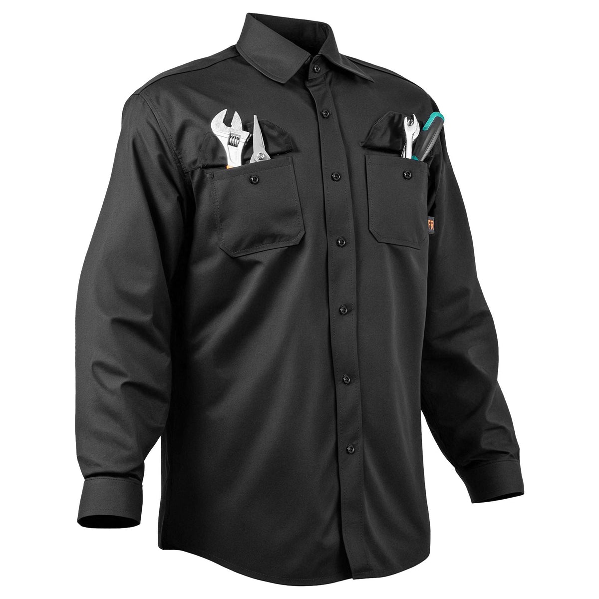 Flame Resistant Welding Jacket, 7oz. FR Shirts for Men, Machine Washable Cotton Heat-Resistant Welding Shirt, Meets ATPV 9.2 Cal/cm² Arc Rating - XXL Size