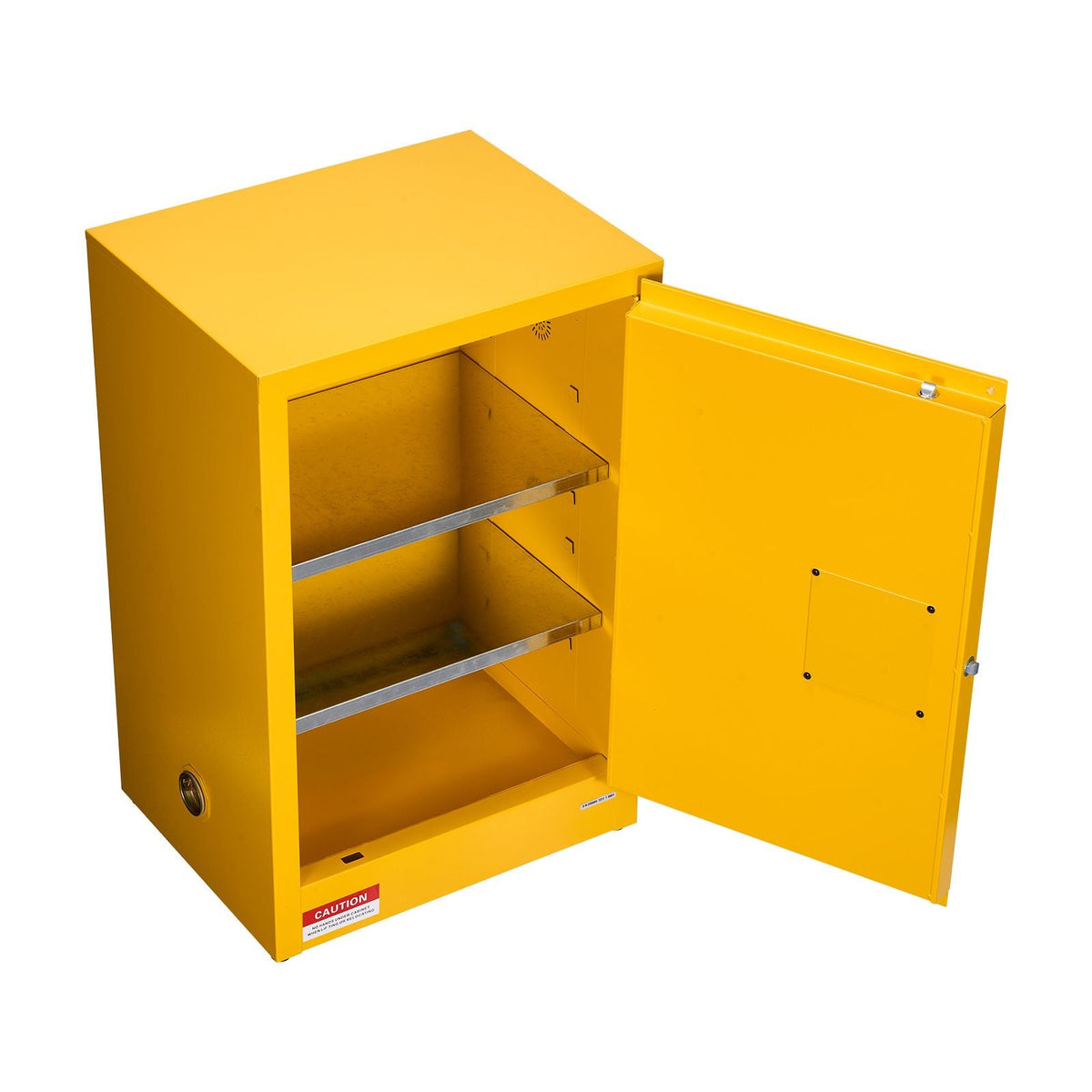 Flammable Cabinet, 23.2 x 18.1 x 35.4 Inch, 13 Gallon Flammable Storage Cabinet with Adjustable Shelf, Cold-Rolled and Galvanized Steel Fire Cabinets, for Commercial Industrial Home Use, Yellow