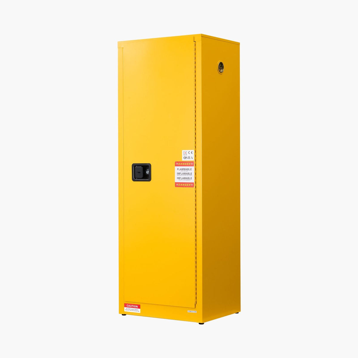 Flammable Cabinet, 23.2 x 18.1 x 65.0 inch, 23 Gallon Flammable Storage Cabinet with Adjustable Shelf, Cold-Rolled and Galvanized Steel Fire Cabinets, for Commercial Industrial Home Use, Yellow