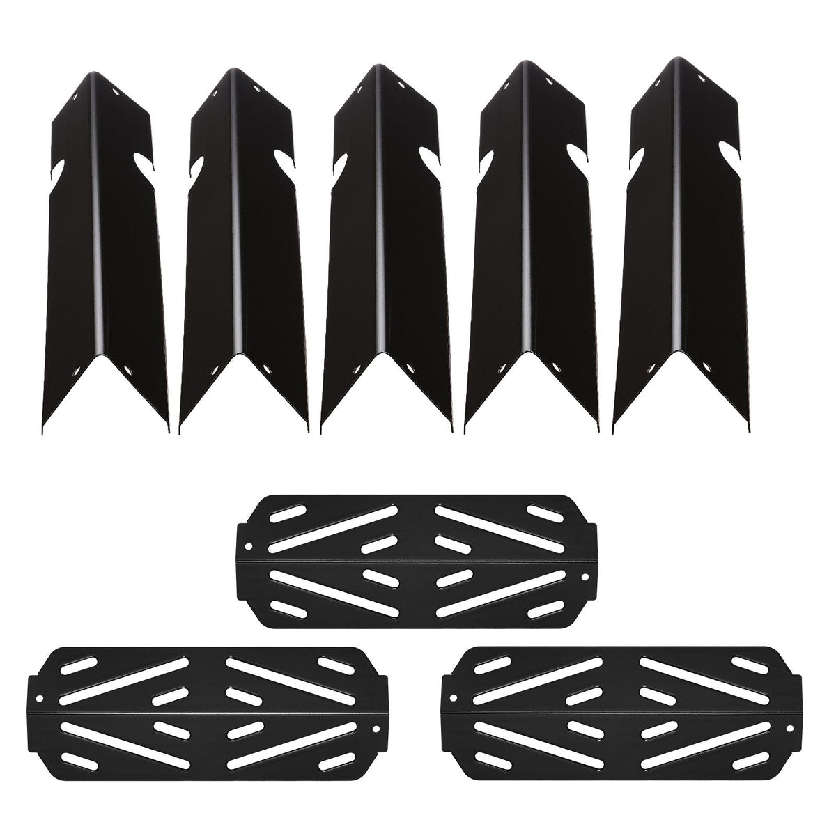 Flavorizer Bars and Heat Deflectors, 17 in Grill Replacement Part, for Weber Genesis ll 310 315 335 340, E/S 325s, ES/SX 325s, E/S 335, EX/SX/EPX-335 Grills, Porcelain-enameled Steel, 8 Pack