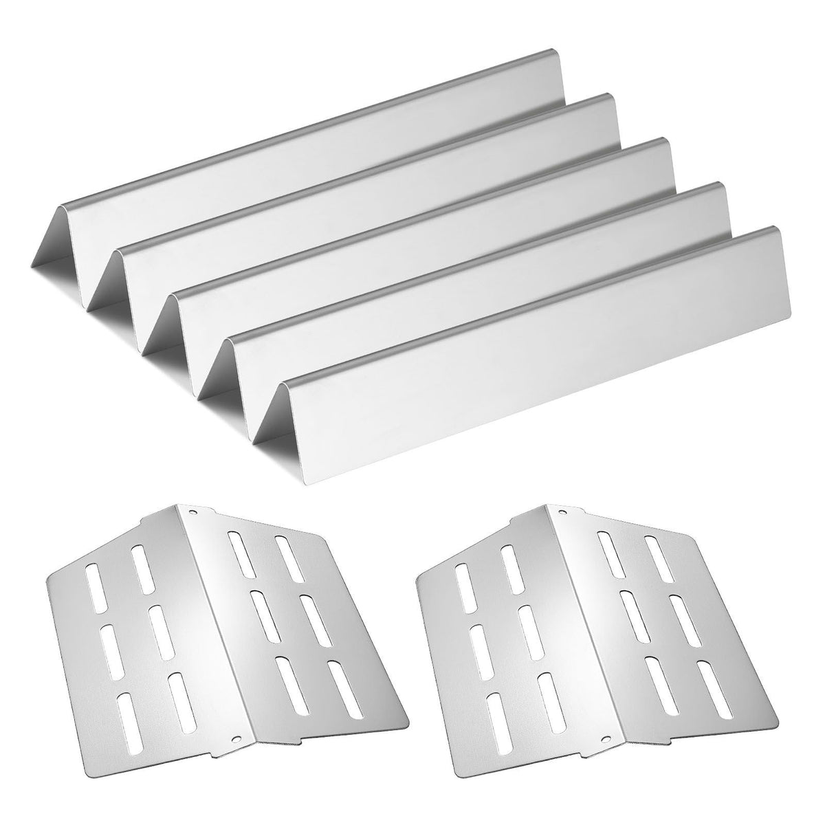 Flavorizer Bars and Heat Deflectors, 17 inch Grill Replacement Part, for Weber Genesis 300 Series Grills, Including E310 E320 E330 S310 S320 S330, Stainless Steel Thicker Heat Plate, 7 Pack