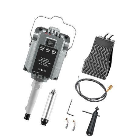 Flex Shaft Grinder, 125W 18000RPM Electric Flex Shaft Rotary Tool, Foot Pedal Control Hanging Carver Grinder with Forward-Reverse Rotation for Carving Buffing Engraving Polishing