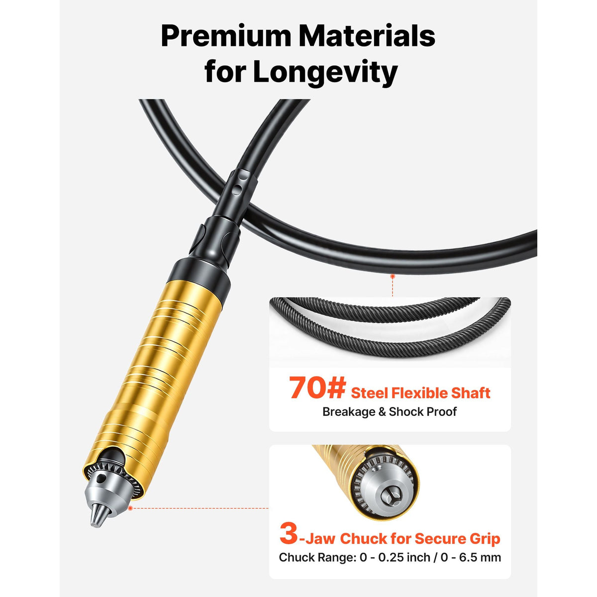 Flex Shaft Grinder, 780W 25000RPM Electric Flex Shaft Rotary Tool, Foot-Pedal Control Hanging Carver Grinder with 112PCS Accessory Kit for Sanding Buffing Polishing Cutting