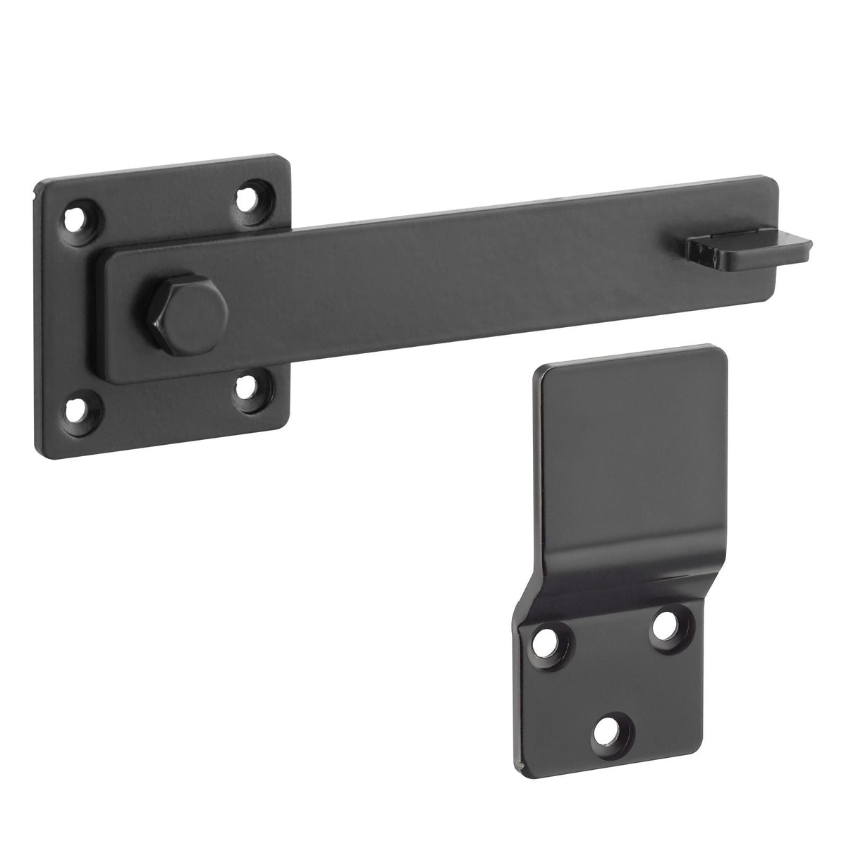Flip Gate Latch, Metal Heavy Duty Gate Latches, Flip Latch Hardware with High Hardness, 360° Rotating Latches, Matte Powder Coating Finish, Ideal for Fence, Garage, Pool, Garden, Black