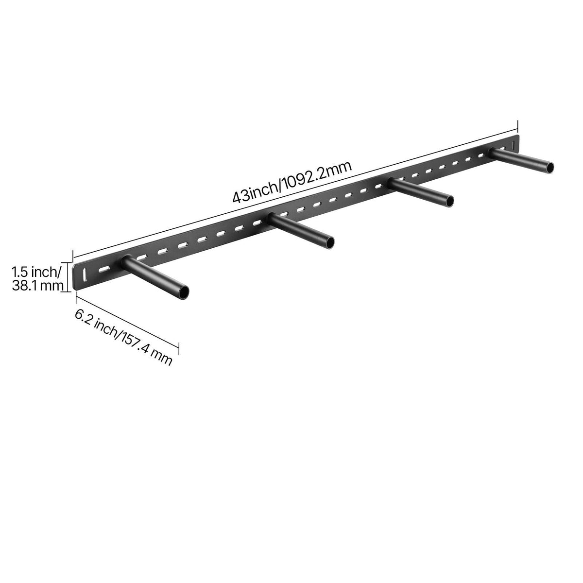 Floating Shelf Bracket 1 Pack, 230 lbs/104 kg Weight Capacity, 43x6.2x1.5 inch / 1092.2x157.4x38.1 mm, Heavy Duty Hidden Shelf Brackets Support, Wall Mounting Invisible Floating Shelves Bracket