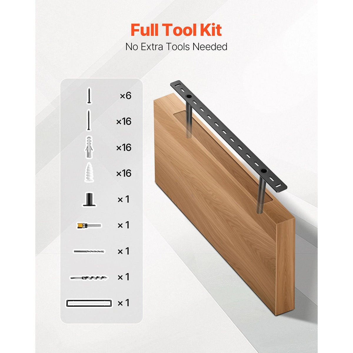 Floating Shelf Brackets 2 Pcs, 150 lbs/68 kg Weight Capacity, 22x6.2x1.5 inch / 558.4x157.4x38.1 mm, Heavy Duty Hidden Shelf Brackets Support, Wall Mounting Invisible Floating Shelves Bracket