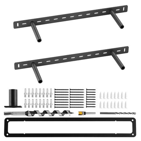 Floating Shelf Brackets 2 Pcs, 150 lbs/68 kg Weight Capacity, 22x6.2x1.5 inch / 558.4x157.4x38.1 mm, Heavy Duty Hidden Shelf Brackets Support, Wall Mounting Invisible Floating Shelves Bracket