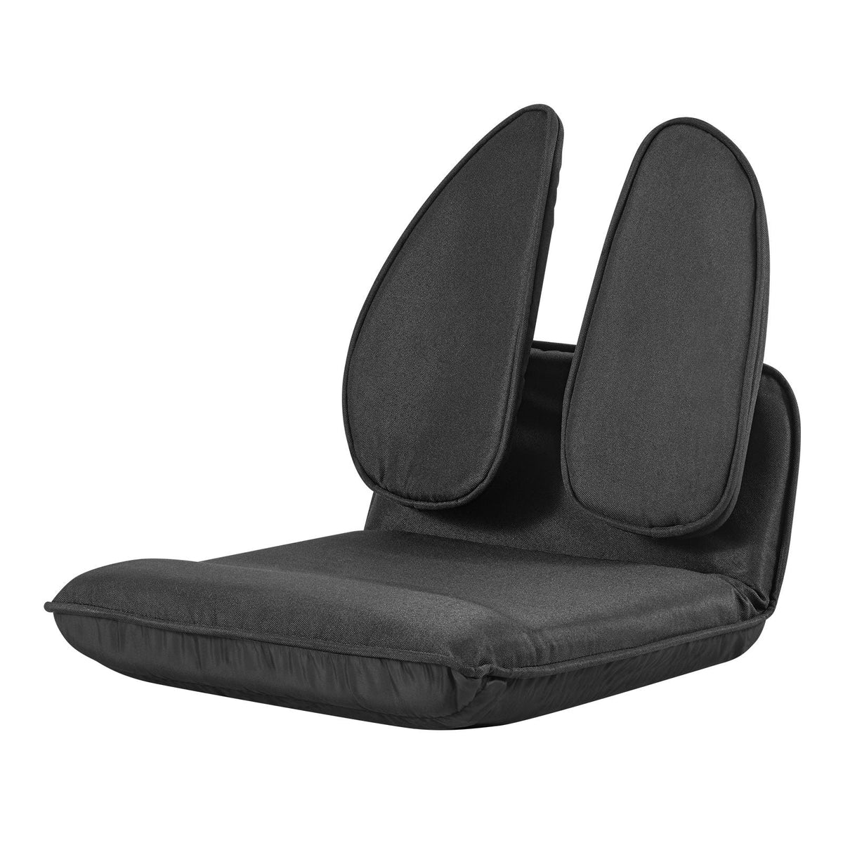 Floor Chair, 5 Adjustable Positions Folding Floor Gaming Chair with Ergonomic Back Support, Sturdy Metal Frame with Recycled Foam and Linen Fabric, Multifunctional for Reading, Relaxing, Black