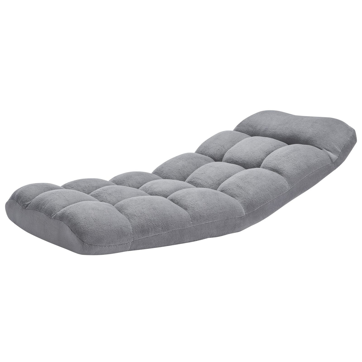Floor Chair, Recycled Foam Folding Sofa Chair with 14 Adjustable Positions, Multifunctional Floor Chair with Back Support Ideal for Sleeping Reading, Floor Gaming Chair for Living Room, Gray