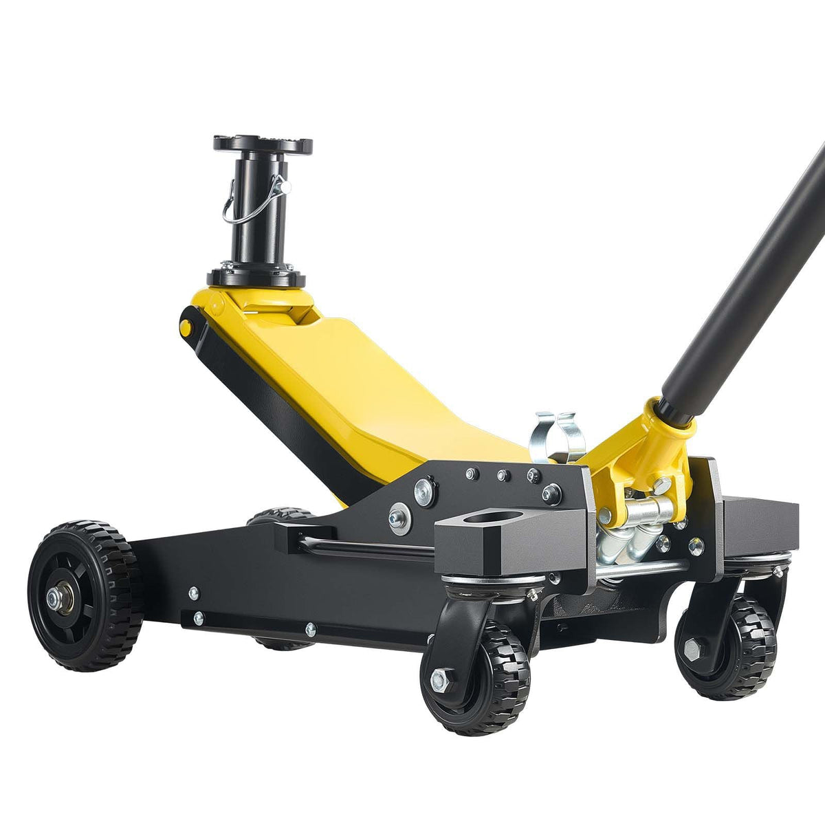 Floor Jack, 3 Ton (6614 lbs) Capacity, Aluminum & Steel Racing Floor Jack with Dual Pistons Quick Lift Pump & Extension Post, Hydraulic Trolley Car Lift for SUV Pickup, Lifting Range 5.9"-29.3"