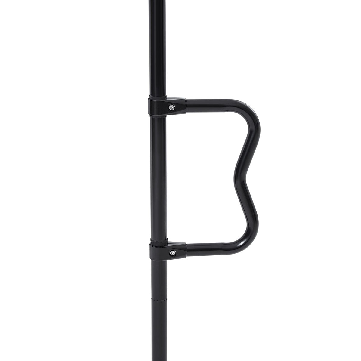 Floor-to-Ceiling Transfer Pole, Tension Mounted Bathroom Grab Bar with Anti-Slip Curve Handle, 300 Lbs Capacity Security Pole for Elderly, Ideal Senior Safety Pole for 7-10 Ft Ceilings, Black