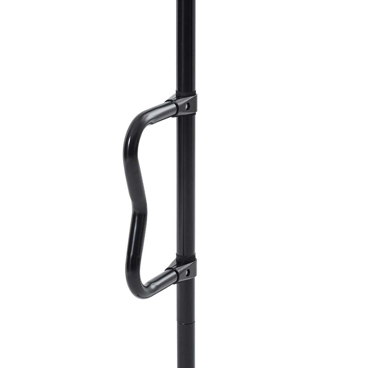 Floor-to-Ceiling Transfer Pole, Tension Mounted Bathroom Grab Bar with Anti-Slip Curve Handle, 300 Lbs Capacity Security Pole for Elderly, Ideal Senior Safety Pole for 7-10 Ft Ceilings, Black