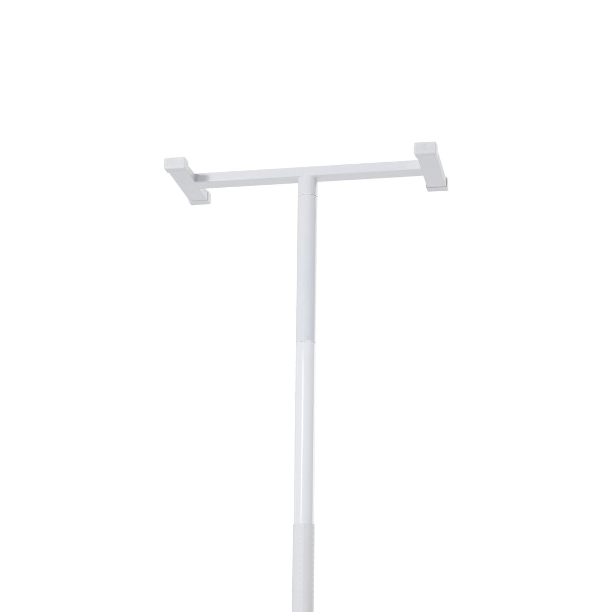 Floor-to-Ceiling Transfer Pole, Tension Mounted Bathroom Grab Bar with Anti-Slip Curve Handle, 300 Lbs Capacity Security Pole for Elderly, Ideal Senior Safety Pole for 7-10 Ft Ceilings, White