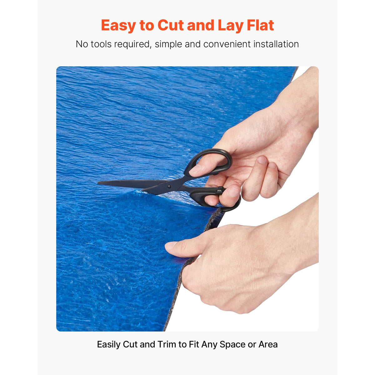 Floor Underlayment 100 sq. ft/Roll, 3 mm Thick Laminate Flooring Padding with Attached Vapor Barrier, Heavy Duty Fiber + PE Film, Soundproofing & Noise Reduction, Ideal for Vinyl Wood