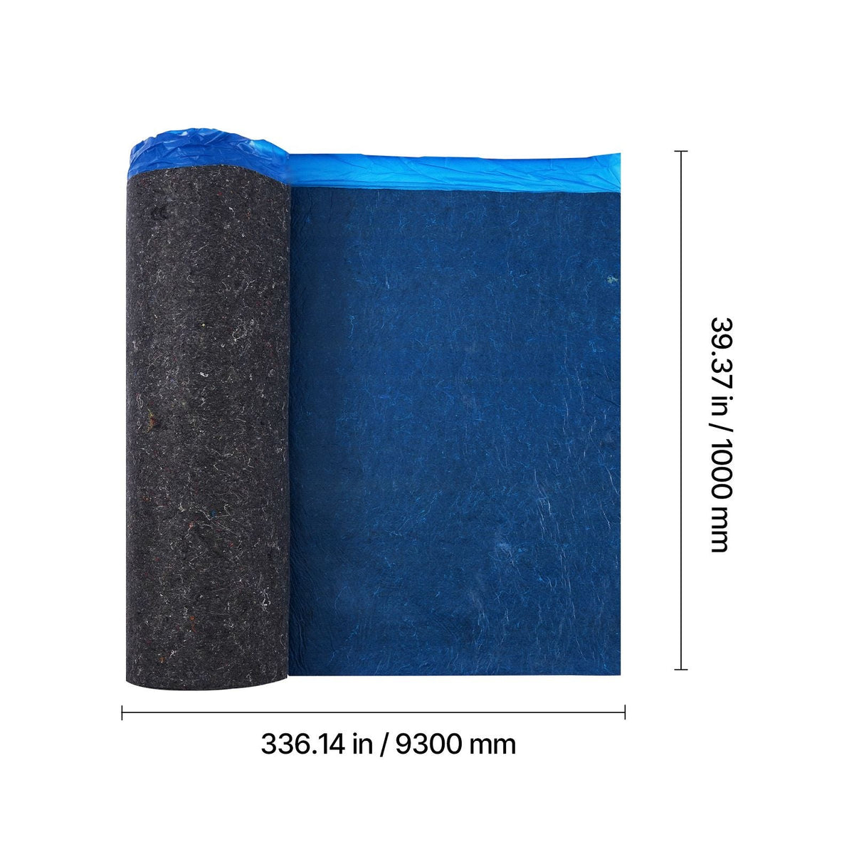 Floor Underlayment 100 sq. ft/Roll, 3 mm Thick Laminate Flooring Padding with Attached Vapor Barrier, Heavy Duty Fiber + PE Film, Soundproofing & Noise Reduction, Ideal for Vinyl Wood