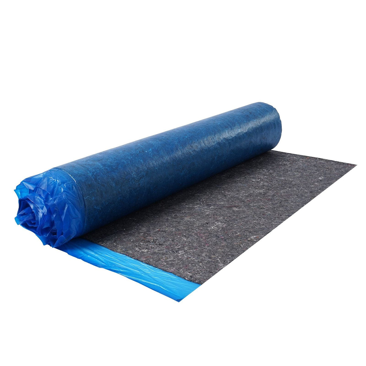Floor Underlayment 100 sq. ft/Roll, 3 mm Thick Laminate Flooring Padding with Attached Vapor Barrier, Heavy Duty Fiber + PE Film, Soundproofing & Noise Reduction, Ideal for Vinyl Wood