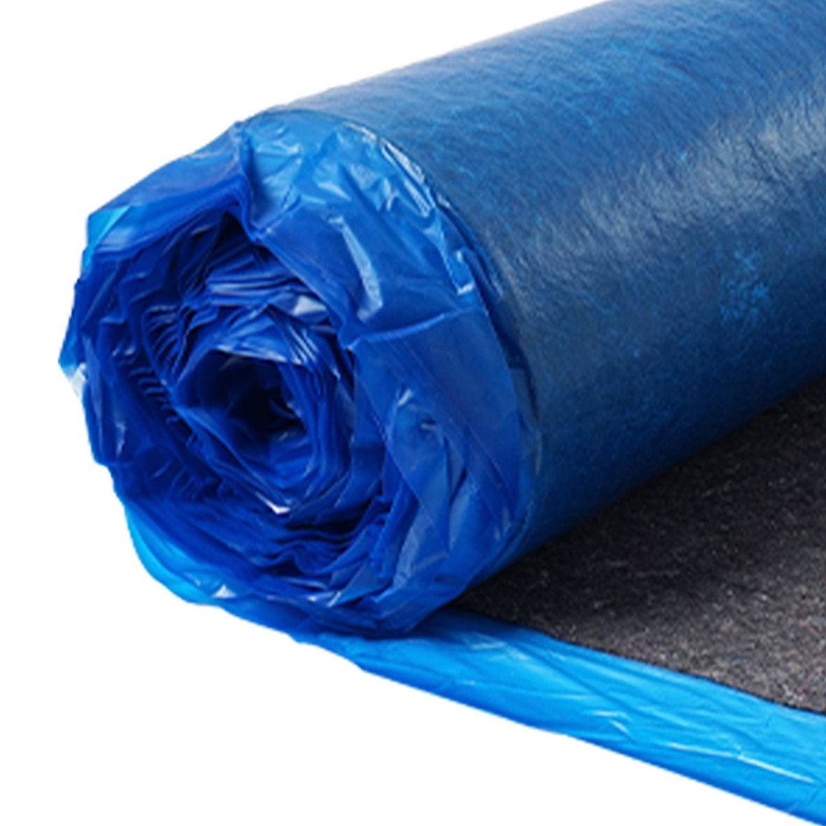Floor Underlayment 200 sq. ft/Roll, 3 mm Thick Laminate Flooring Padding with Attached Vapor Barrier, Heavy Duty Fiber + PE Film, Soundproofing & Noise Reduction, Ideal for Vinyl Wood