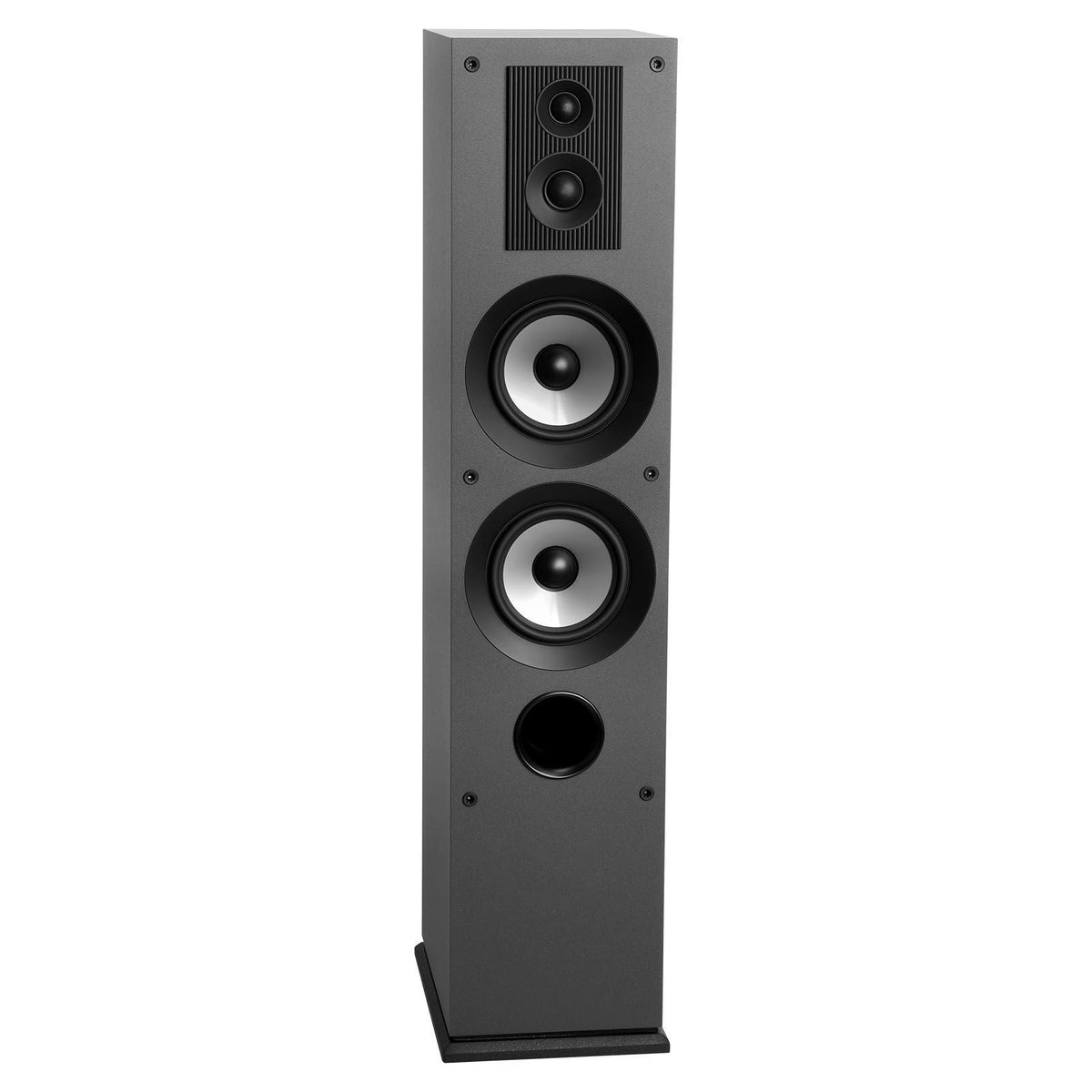 Floorstanding Speaker, 3-Way, Floor-Standing Tower Speaker with 0.75 in & 1 in Tweeter, Dual 5.25 in Woofers, 145W Peak, 70Hz–20kHz Frequency Response, MDF Enclosure, for Home Audio, Single