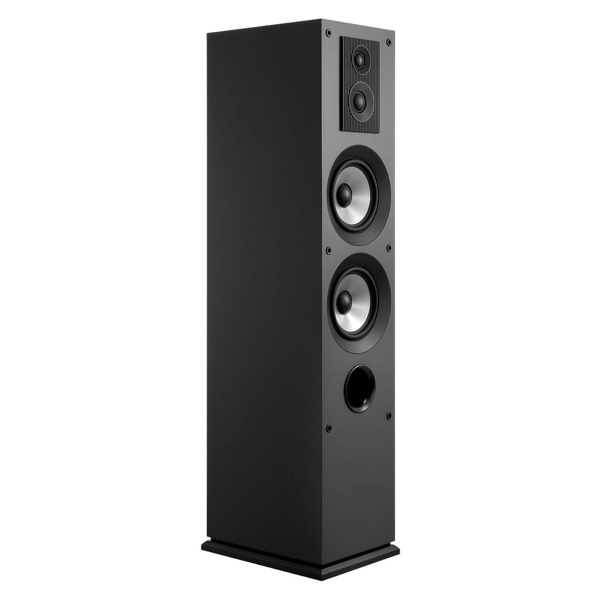 Floorstanding Speaker, 3-Way, Floor-Standing Tower Speaker with 0.75 in & 1 in Tweeter, Dual 5.25 in Woofers, 145W Peak, 70Hz–20kHz Frequency Response, MDF Enclosure, for Home Audio, Single
