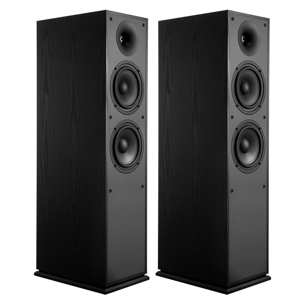 Floorstanding Speakers, 2-Way, Floor-Standing Tower Speakers with 1 in Tweeter, Dual 6.5 in Woofers, 400W Peak Power, 65Hz–20kHz Frequency Response, Durable MDF Enclosure, for Home Audio, Pair