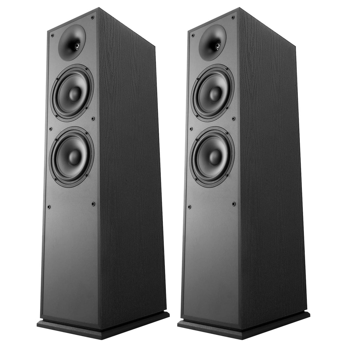 Floorstanding Speakers, 2-Way, Floor-Standing Tower Speakers with 1 in Tweeter, Dual 6.5 in Woofers, 400W Peak Power, 65Hz–20kHz Frequency Response, Durable MDF Enclosure, for Home Audio, Pair