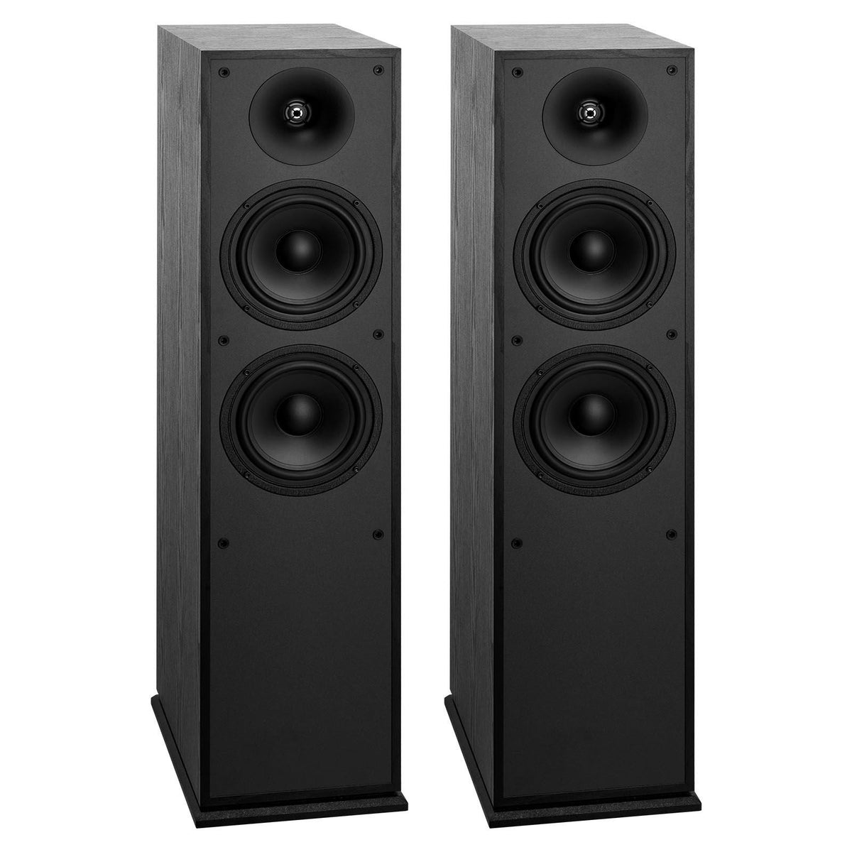 Floorstanding Speakers, 2-Way, Floor-Standing Tower Speakers with 1 in Tweeter, Dual 6.5 in Woofers, 400W Peak Power, 65Hz–20kHz Frequency Response, Durable MDF Enclosure, for Home Audio, Pair