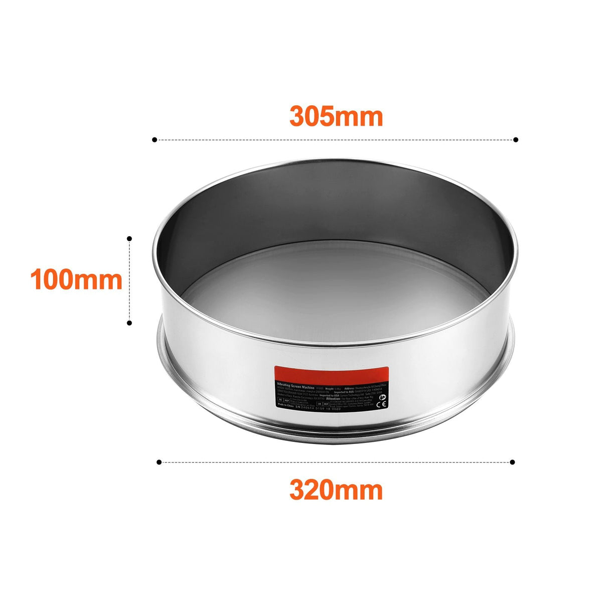 Flour Sieve Fine Mesh, 150 Mesh Flour Sifter, 304 Stainless Steel Fine Mesh Sifter Food-grade, 12.6" Fine Mesh Strainers for Baking, 5 Sizes Mesh hole for Mungbean, Rice, Flour, Pearl Powder