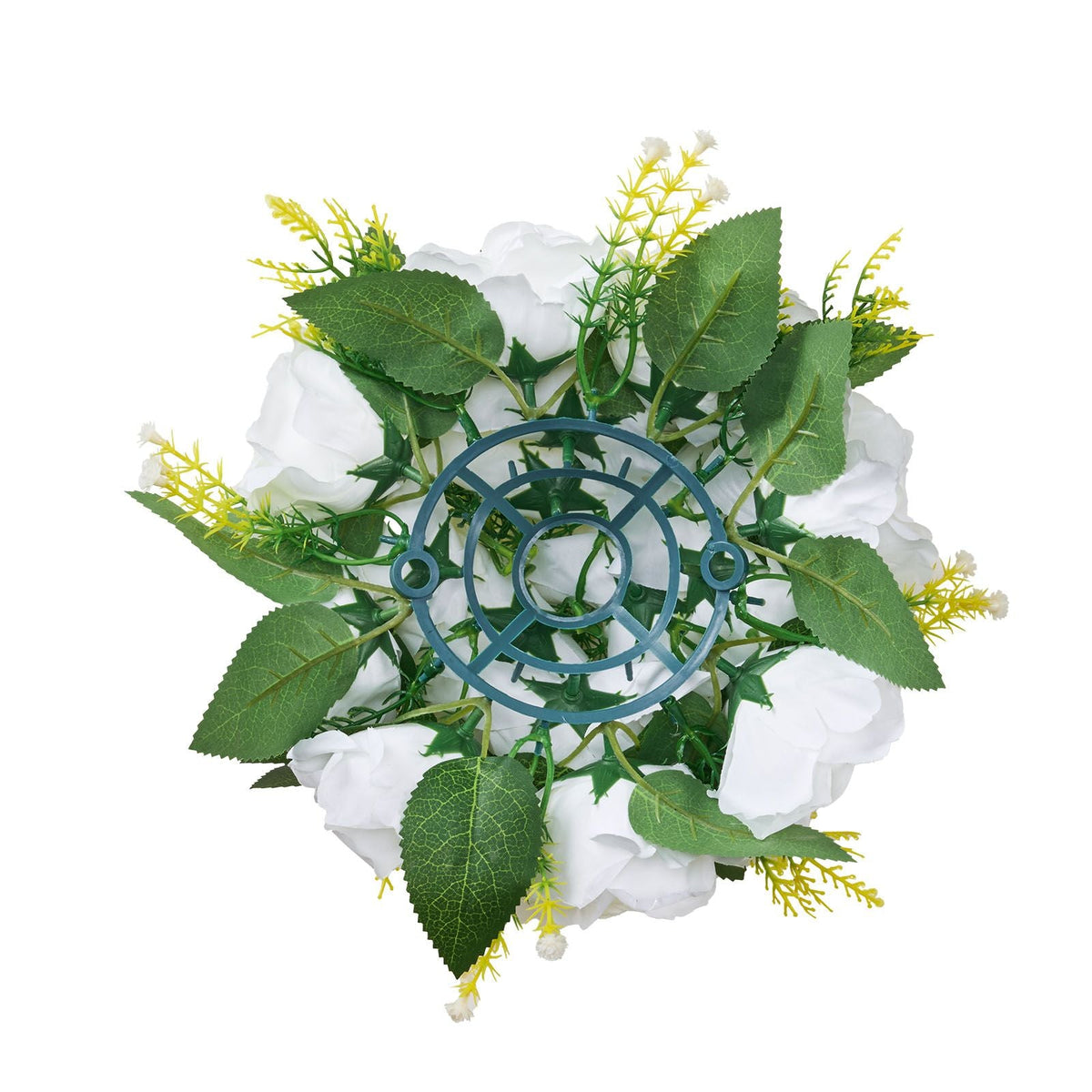 Flower Balls Arrangement Bouquet 10 PCS, 9.5-Inch Diameter Artificial Flower Balls Wedding Rose Centerpieces, Faux Flowers Arrangements for Wedding Centerpiece Home Table Decorations, White