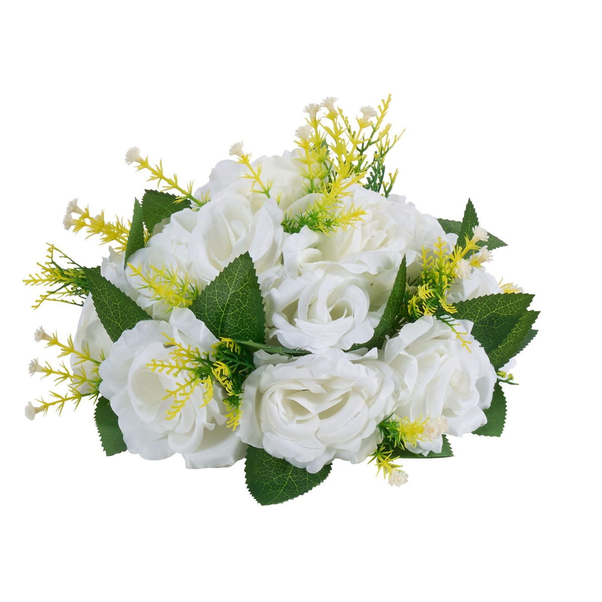 Flower Balls Arrangement Bouquet 10 PCS, 9.5-Inch Diameter Artificial Flower Balls Wedding Rose Centerpieces, Faux Flowers Arrangements for Wedding Centerpiece Home Table Decorations, White