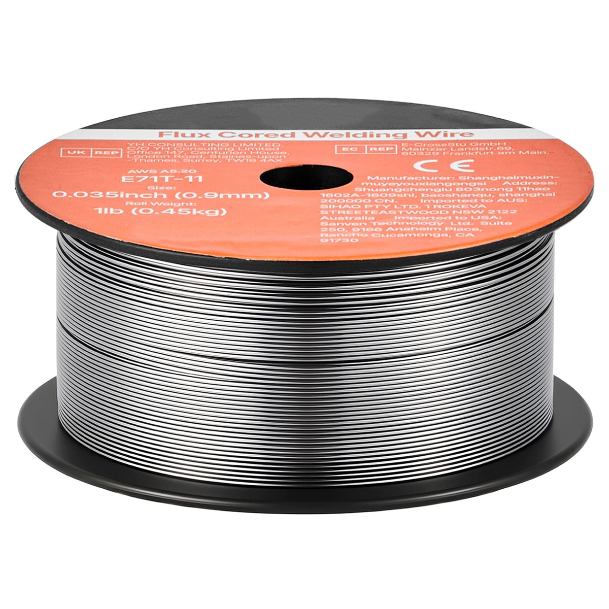 Flux Core MIG Welding Wire, E71T-11 0.035-inch 1 LBS, Gasless Mild Steel Welding Wire with Low Spatter for All Position Arc Welding, Self-Shielded for Outdoor Use (Pack of 3 Rolls)