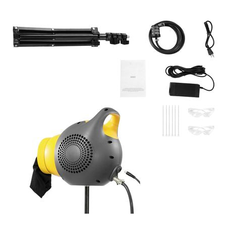 Foam Machine, 115 W Party Foam Cannon, Portable Foam Maker with a Tripod Stand, Powerful Foam Party Machine, for Backyard, Pool, Outdoor Events, Birthdays, Celebrations and Party, Grey & Yellow