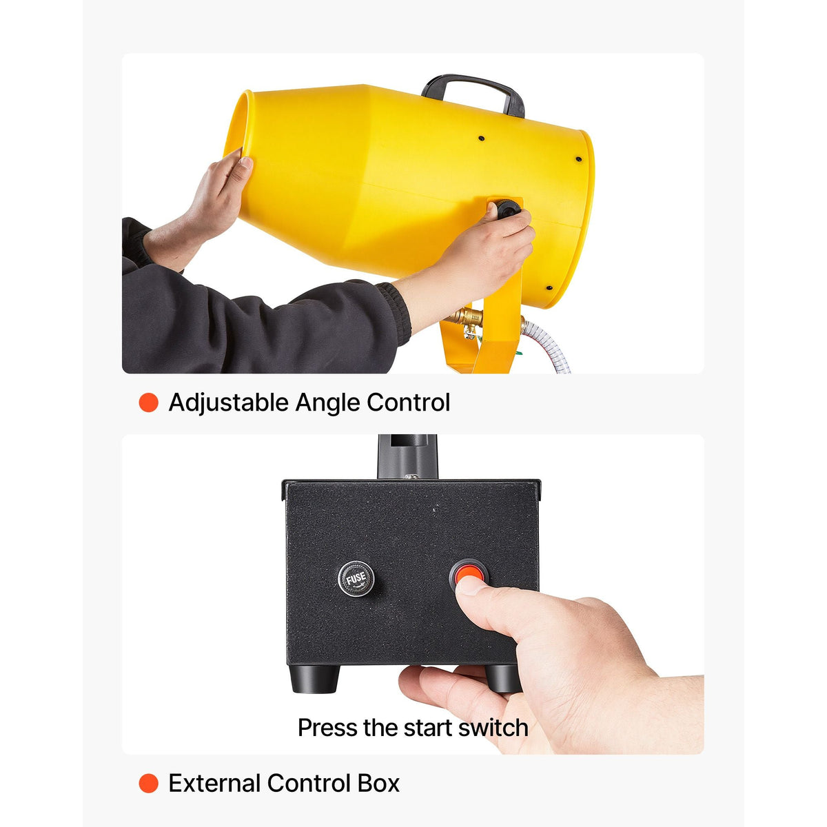Foam Machine, 9.84 to 16.40 ft Spray Distance Foam Cannon Party Machine, Bubble Cannon with 74QT Water Tank, Stable Vertical Design, Dense Foams Maker for Gatherings, Celebrations & Par
