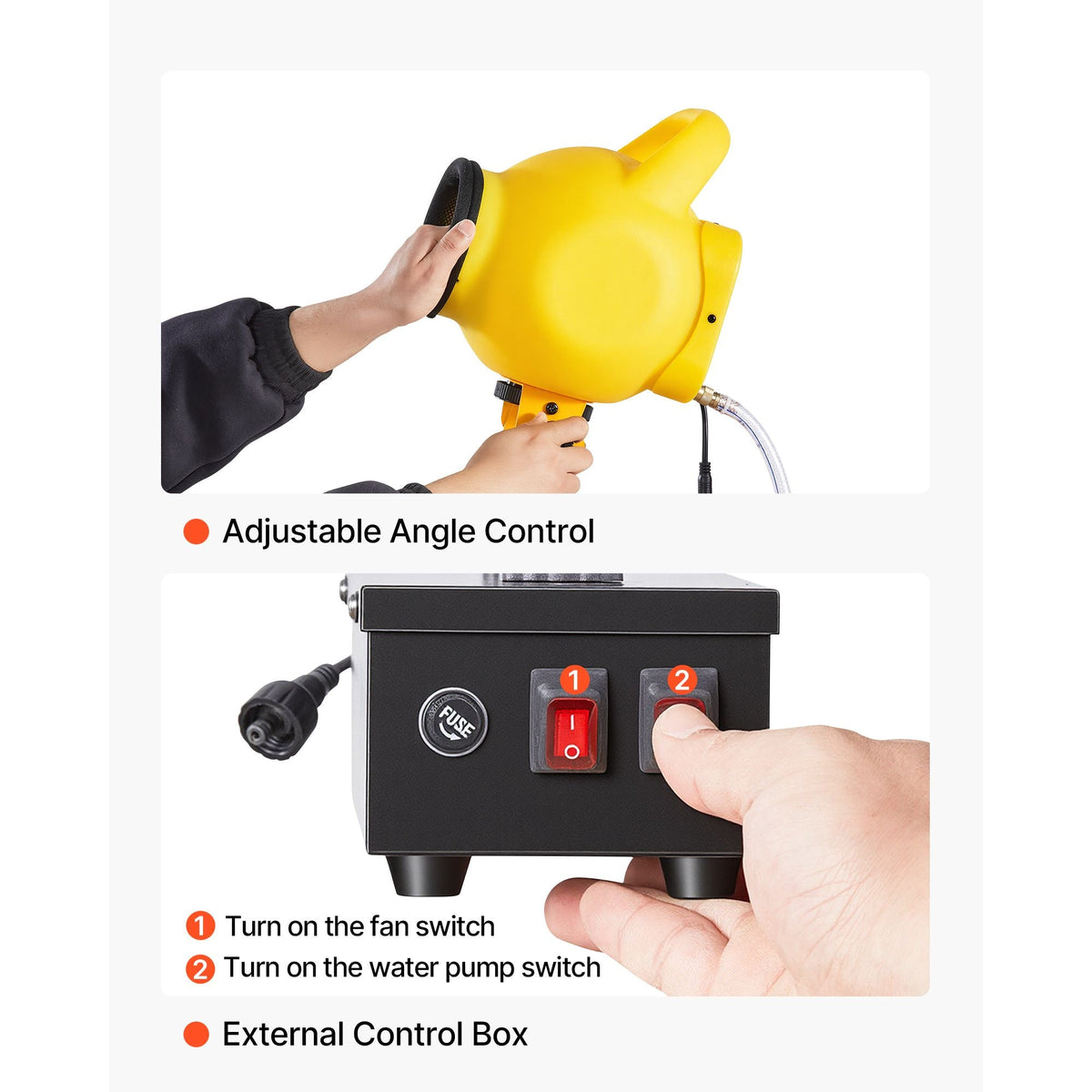 Foam Machine, Adjustable Angle Control Foam Cannon Party Machine, Bubble Cannon with 37QT Water Tank, Stable Vertical Design, Dense Foams Maker for Gatherings, Celebrations & Party