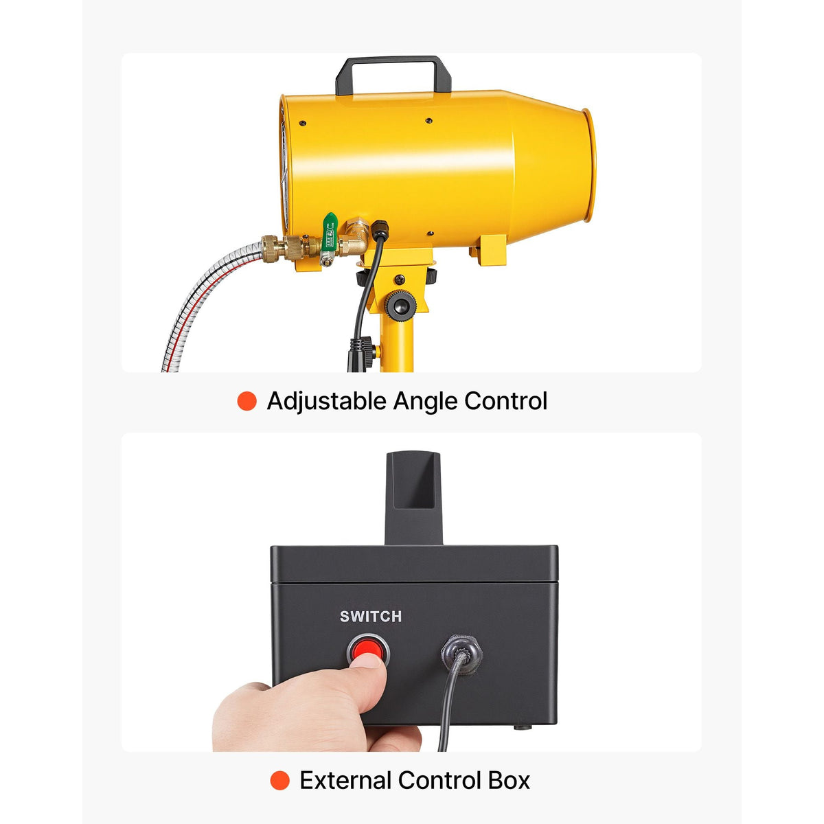 Foam Machine, Adjustable Angle Control Foam Cannon Party Machine, Bubble Cannon with Fan & Triangular Structure, Dense Foams Maker for Backyard, Celebrations & Party, Continuous Foams Output