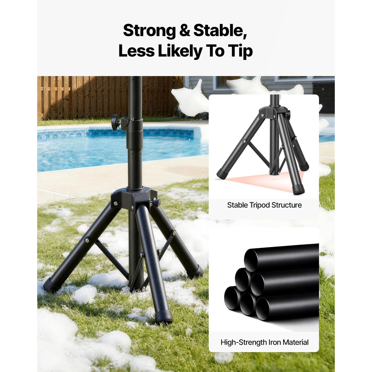 Foam Machine, Adjustable Angle Control Foam Cannon Party Machine, Bubble Cannon with Fan & Triangular Structure, Dense Foams Maker for Backyard, Celebrations & Party, Continuous Foams Output