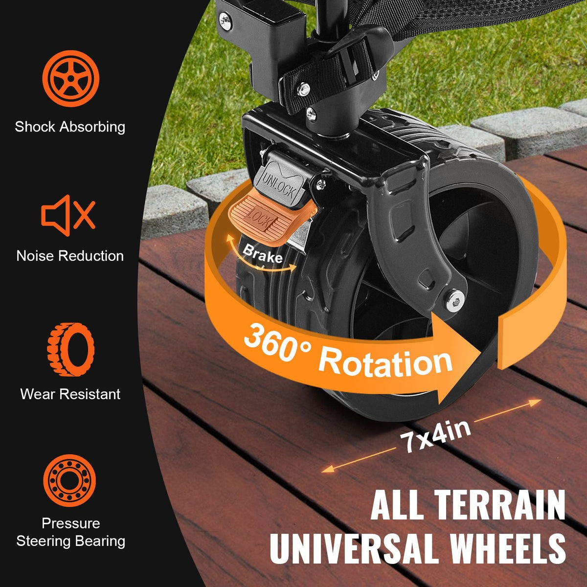 Foldable Double Decker Wagon, 400L Collapsible Wagon Cart with All-Terrain Wheels, Heavy Duty Folding Wagon Cart 350-450 lbs Weight Capacity for Camping, Garden, 52" Extra Long Extender