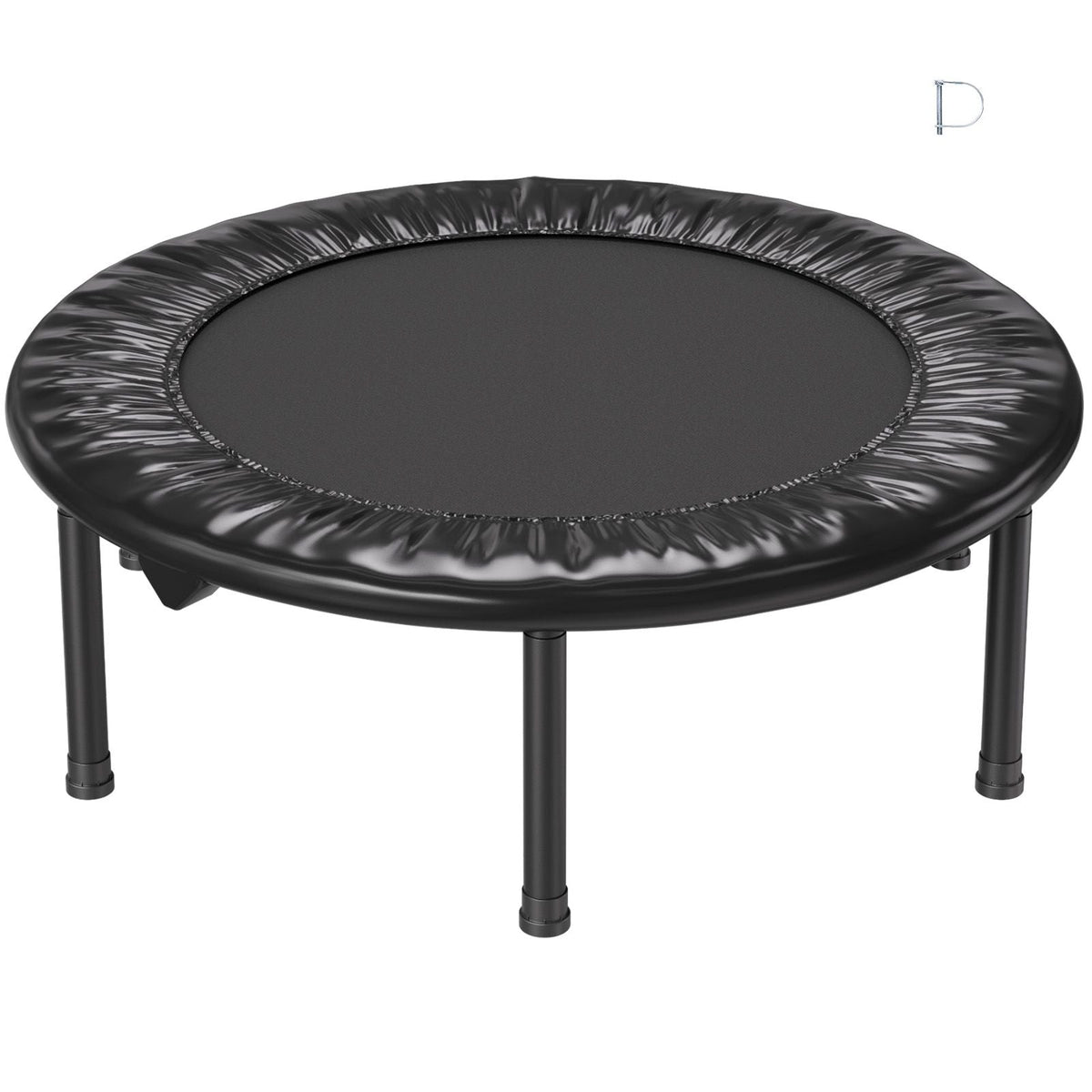 Foldable Mini Trampoline, 36 Inch Fitness Rebounder, Max Load 220 lbs Exercise Trampoline, Stable & Quiet Indoor Small Workout Trampoline, Mini Trampoline for Adults Indoor/Garden Workout