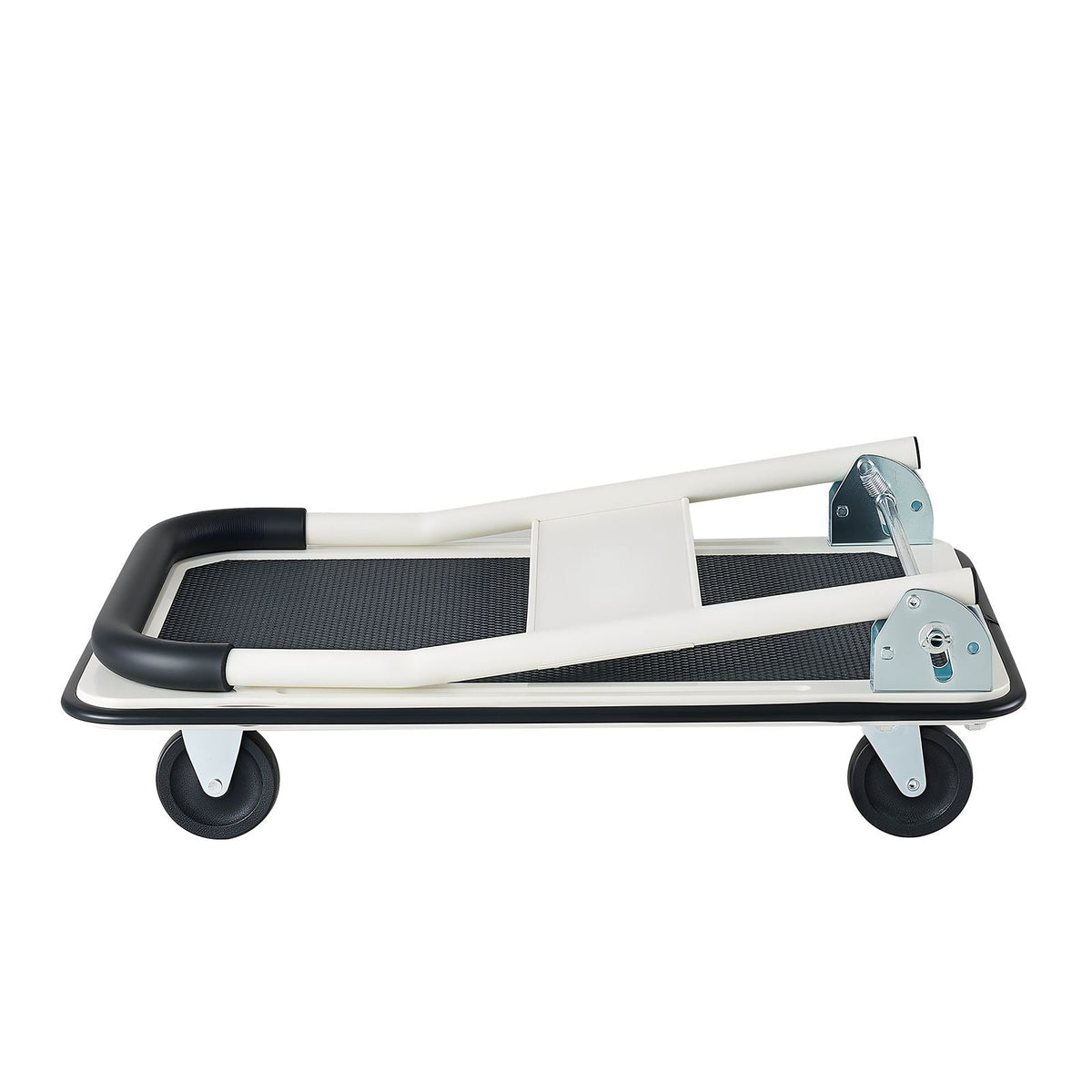 Foldable Push Cart Dolly, 330 lbs Load Capacity, Folding Platform Truck with Swivel Wheels, Moving Platform Hand Truck Flatbed Cart, Space Saving Push Handle, for Easy Storage, 29x18.9x32.5in