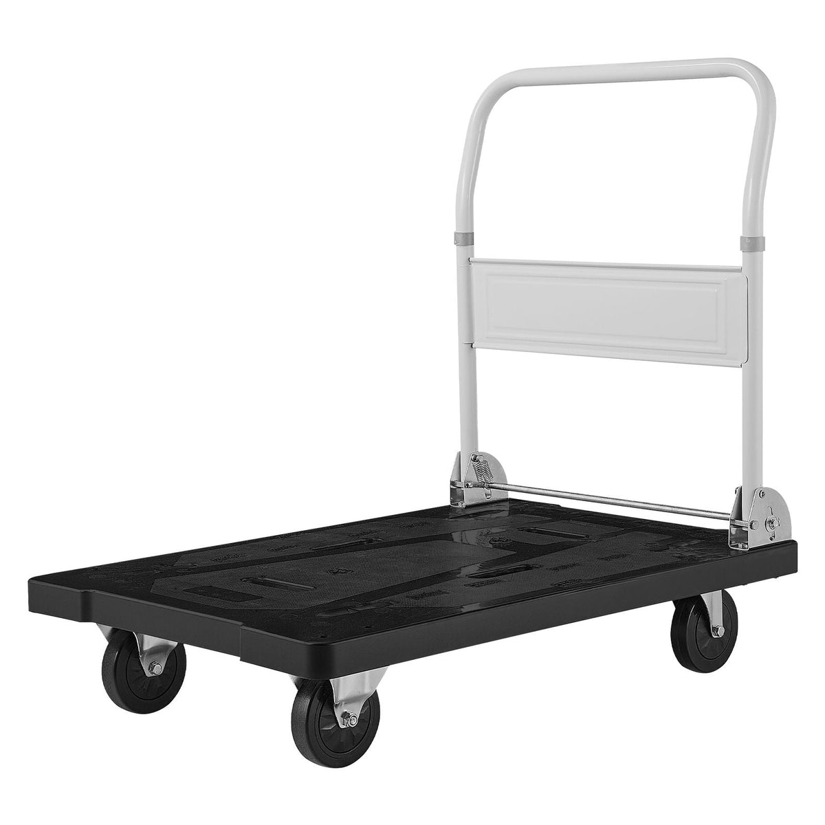 Foldable Push Cart Dolly, 660 lbs Capacity, Folding Platform Truck with Swivel Wheels, Moving Platform Hand Truck Flatbed Cart, Space Saving Push Handle, for Easy Storage, 35.2 x 23.4 x 33.5 in