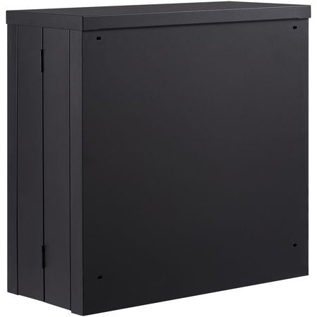 Foldable Wall Cabinet, Metal Garage Locker Mounted 26" Small Tool Chest 240 LBS Loading Capacity Adjustable Shelf Magnetic Door File for Warehouse Office Home Black