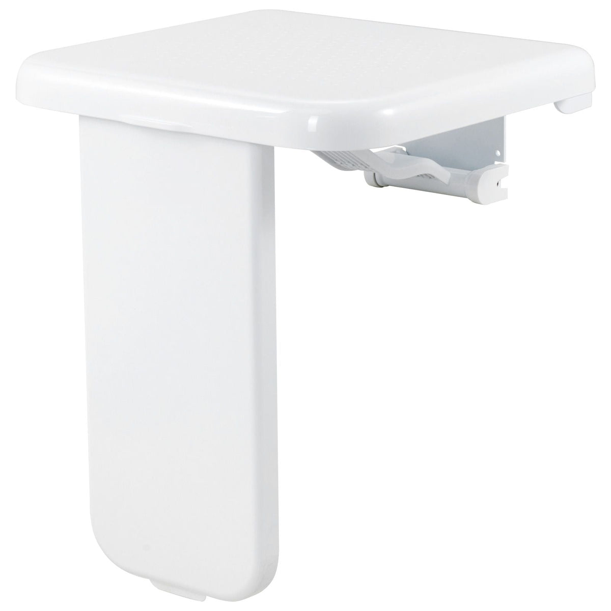 Folding ABS Shower Seat, 15.7'' x 16.7'' Unfolded, Wall Mounted Fold Up Shower Bench with 440 lbs Load Capacity, Space Saving Fold Down Shower Chair for Seniors Pregnant Women Children Adults