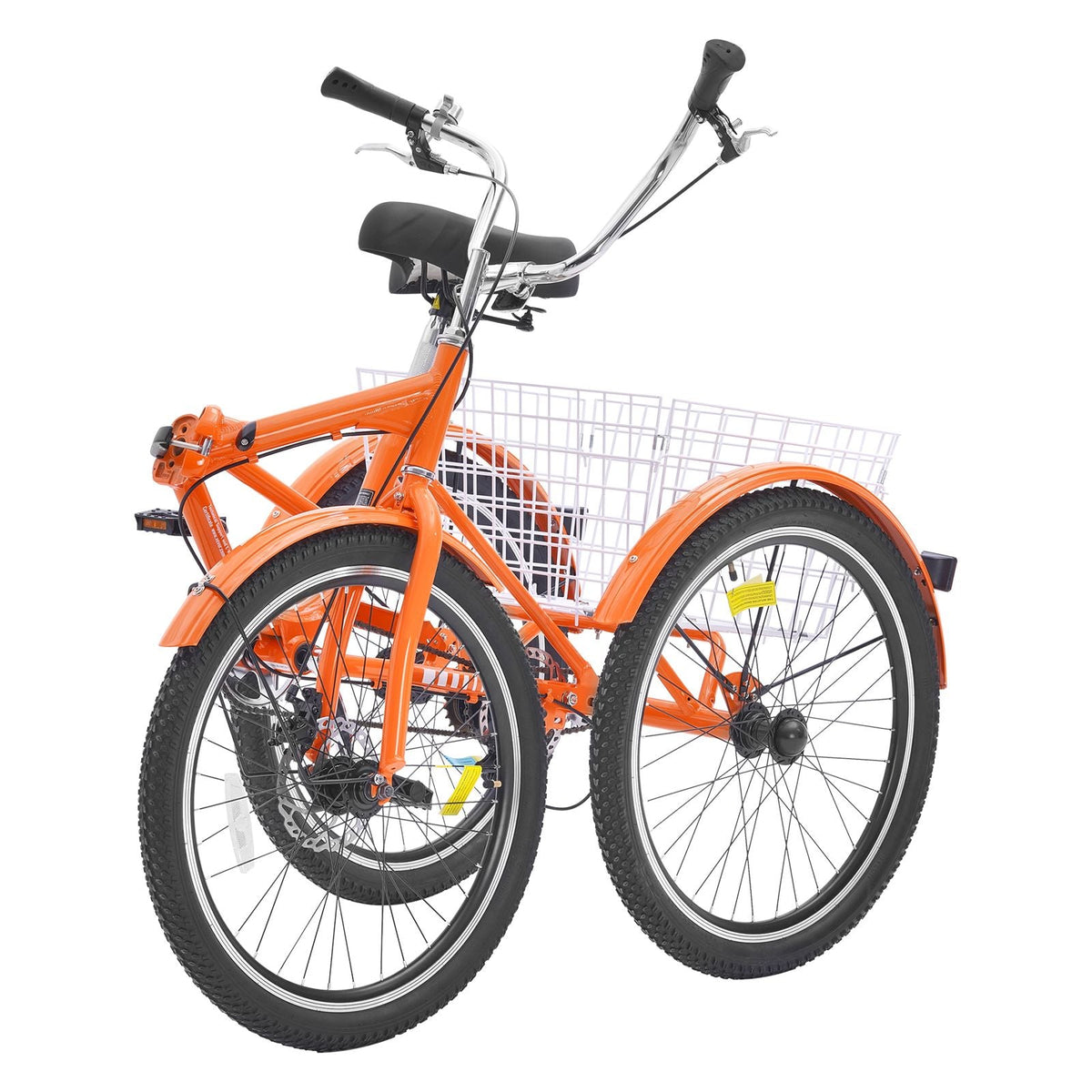 Folding Adult Tricycle, 24-Inch Adult Folding Trikes, Lightweight Aluminum Alloy 3 Wheel Cruiser Bike with Large Rear Basket, Shopping Picnic Foldable Tricycles for Adults, Women, Men, Seniors