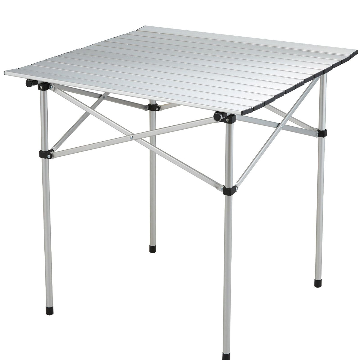Folding Camping Table, Outdoor Portable Side Tables, Lightweight Fold Up Table, Aluminum Ultra Compact Work Table with Carry Bag, For Cooking, Beach, Picnic, Travel, 24x16 inch, Silver